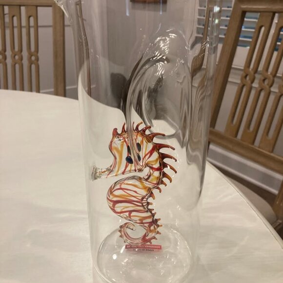 Massimo Lunardon Italian Artisan Glass Pitcher- New in box - Picture 2 of 7